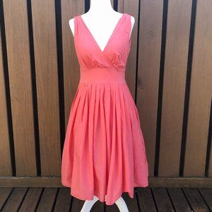 Aryeh Coral Mock Wrap Dress- Size M